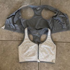2 Danskin Now Zip-Front Seamless Sport Bras XL